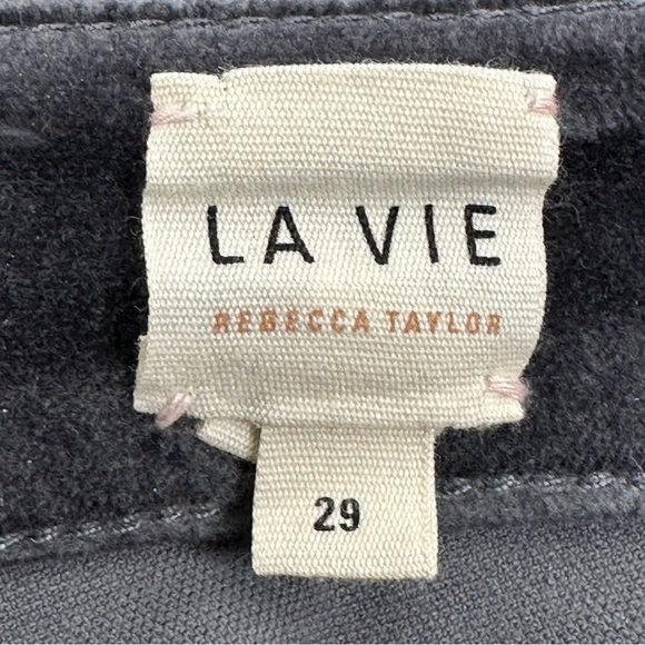 La Vie Women’s size 29 Clemence Gray Velvet High Rise Skinny Straight Leg Pants - Picture 10 of 16